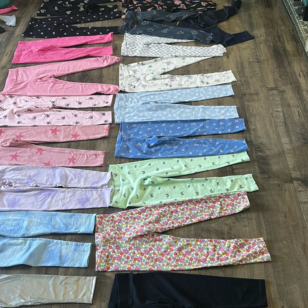 Girls Old Navy Legging Bundle sjze 6/7 21 Leggings